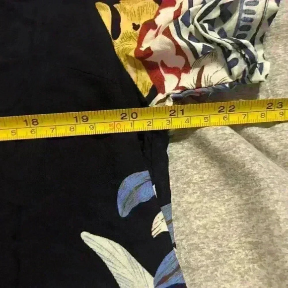 Navy Floral Dress 100% Viscose Size Medium - Picture 3 of 5